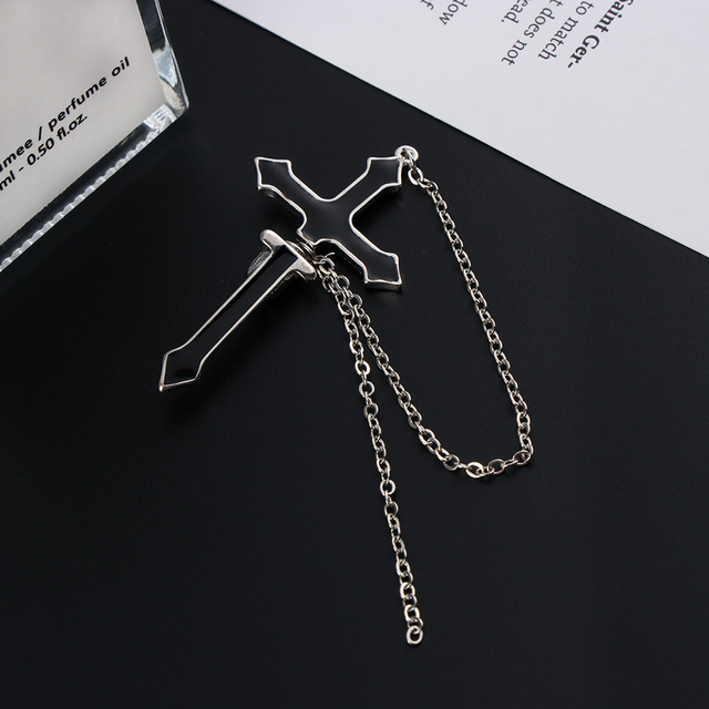 Kolczyki wiszące Gothic długie sztylety miecze z krzyżem Hiphop Ear Studs Party Punk, akcesoria biżuteryjne męskie - Wianko - 14