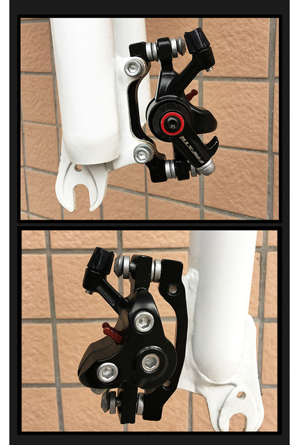Hamulec tarczowy MTB do konwersji siedzenia roweru górskiego - akcesorium do naprawy, kompatybilne z płytą hamulcową, stała podpora - Wianko - 6