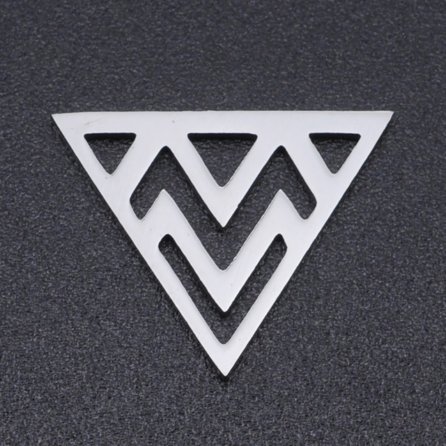 Wisiorek trójkątny i sześciokątny wykonany ze stali nierdzewnej - 5 sztuk w opakowaniu - Wianko - 5