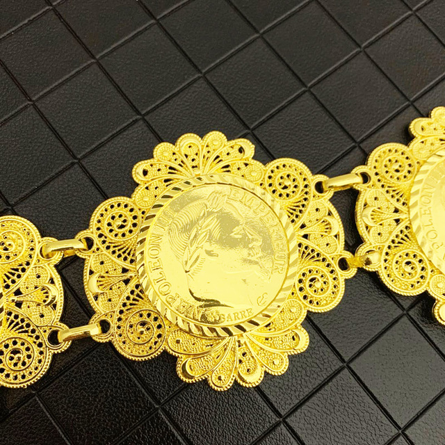 Złoty łańcuszek do spodni Abaya z wytłaczanym wzorem – najnowsza biżuteria francuskiej mody dla kobiet - Wianko - 2