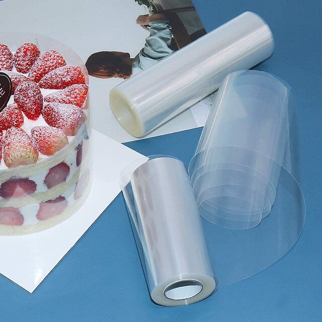 Forma do ciasta z przezroczystym plastikowym kołnierzem o jasnych paskach - Wianko - 6
