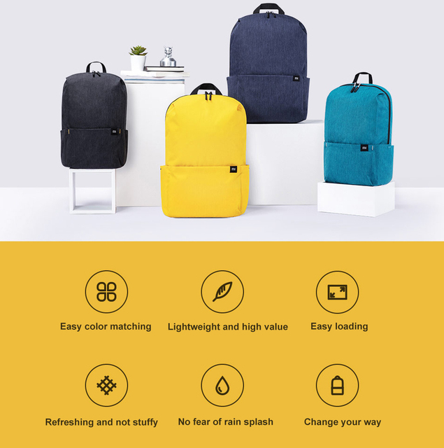 Plecak Xiaomi 10L - ultralekki, wodoodporny, kolorowy i codzienny dla obu płci - Wianko - 1