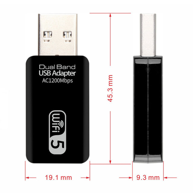 Karta sieciowa USB 3.0 o prędkości 1200Mbps, dwuzakresowa (2.4G/5G) z anteną WiFi i Ethernet dla PC - Wianko - 12