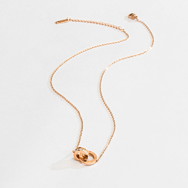 Różany złoty naszyjnik z wisiorkiem Choker - biżuteria 2021, dla kobiet, na luksusowe imprezy, ze stali nierdzewnej - Wianko - 11