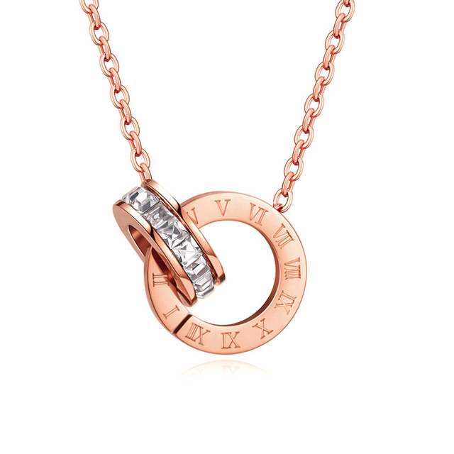Różany złoty naszyjnik z wisiorkiem Choker - biżuteria 2021, dla kobiet, na luksusowe imprezy, ze stali nierdzewnej - Wianko - 9