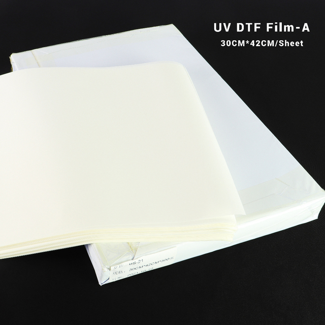 Zestaw 10/20 arkuszy kleju A3 UV DTF AB Film 30CM x 42CM do laminowania rolki dla drukarki UV Transfer do kasku - Wianko - 1