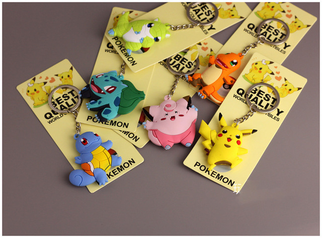 Figurka akcji Pokemon Bulbasaur Charmander Pikachu breloczek do kluczy PVC - Wianko - 24