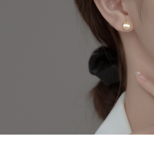 Kolczyki z opalami koreańskiego trendu w modzie dla kobiet, ozdobione koronkowymi rhinestonami - srebrna biżuteria 925 - Wianko - 5