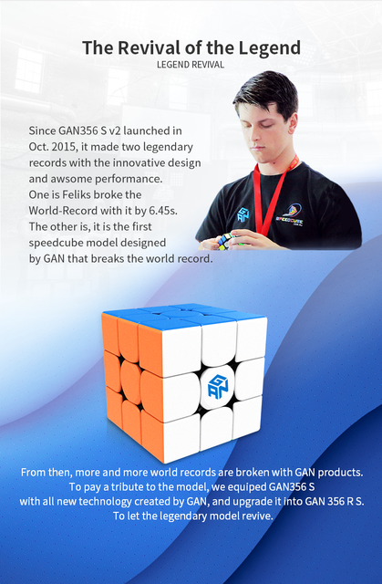 GAN356 RS - Magiczna kostka GAN356 R S 3x3 Magico Cube edukacyjne zabawki - Wianko - 6