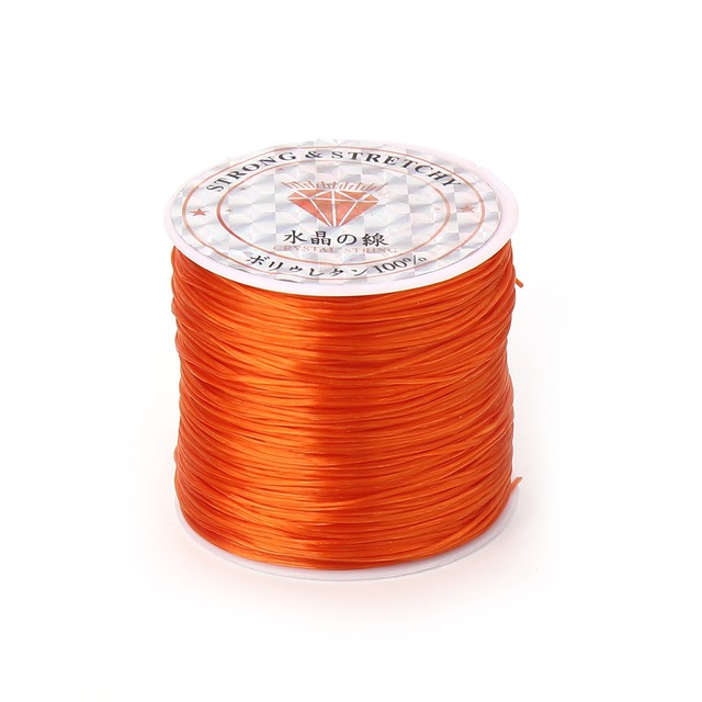 Dostępny elastyczny drut TPU do biżuterii Doreen Box, różowy/pomarańczowy/fioletowy, 0.5mm, 1 rolka (około 50 m/rolka) - Wianko - 2