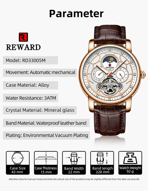 Męski automatyczny zegarek mechaniczny z prawdziwej skóry, Luminous Tourbillon, ruch Wrist Watch [KOD: LOVEREWARD] - Wianko - 7