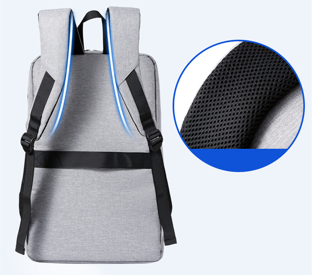 Męska torba na laptop z USB 2020, pojemny plecak biznesowy, idealny na studia, wytrzymała i oddychająca - Wianko - 9