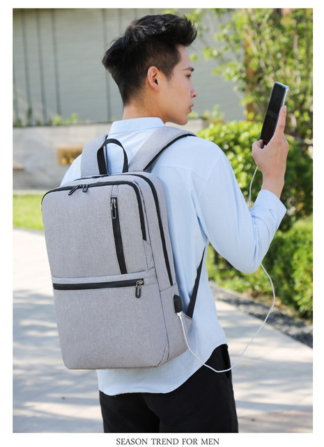 Męska torba na laptop z USB 2020, pojemny plecak biznesowy, idealny na studia, wytrzymała i oddychająca - Wianko - 18