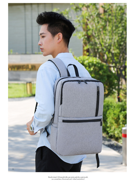 Męska torba na laptop z USB 2020, pojemny plecak biznesowy, idealny na studia, wytrzymała i oddychająca - Wianko - 16