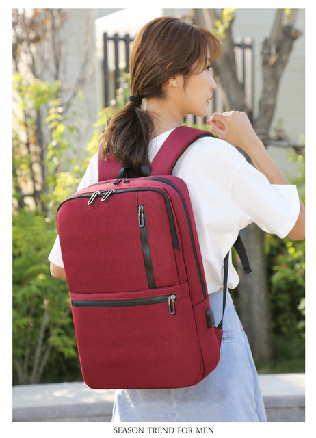 Męska torba na laptop z USB 2020, pojemny plecak biznesowy, idealny na studia, wytrzymała i oddychająca - Wianko - 13