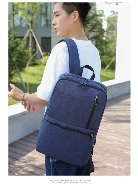 Męska torba na laptop z USB 2020, pojemny plecak biznesowy, idealny na studia, wytrzymała i oddychająca - Wianko - 26
