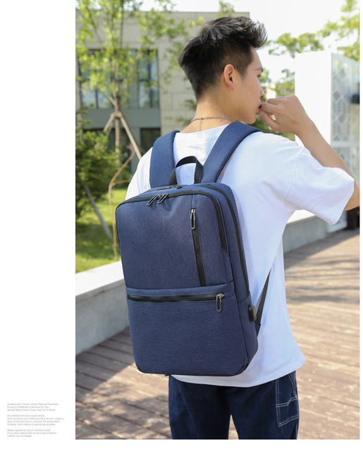 Męska torba na laptop z USB 2020, pojemny plecak biznesowy, idealny na studia, wytrzymała i oddychająca - Wianko - 25