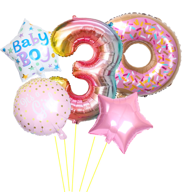 Zestaw balonów foliowych w kształcie cyfr - dekoracje na imprezę urodzinową, przyjęcie noworoczne, święta 2020 - Wianko - 3