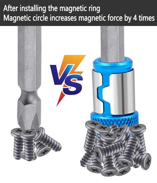 Silny magnetyczny pierścień magnetyczny uniwersalny do wkrętaków, antykorozyjny z magnetyzerem, wiercenie magnetyczne Rin - Wianko - 4