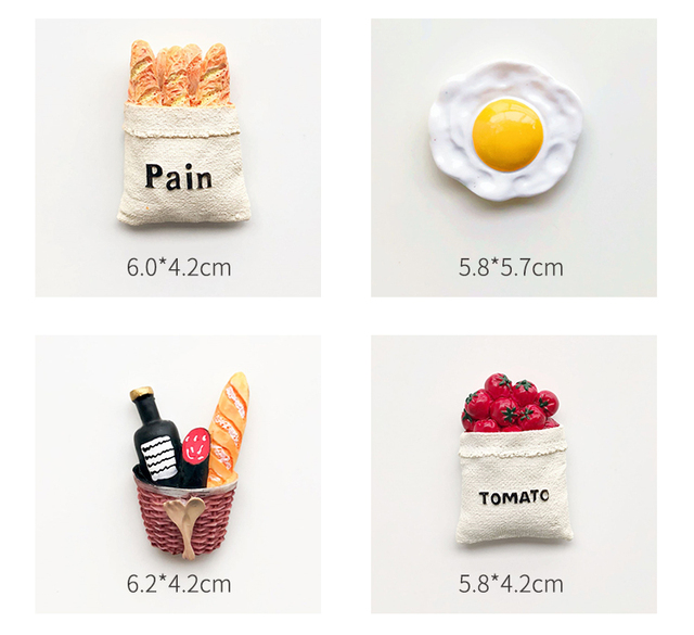 Naklejka magnetyczna 3D na lodówkę - imitacja jedzenia owoce - kreatywny i śliczny design - Wianko - 4