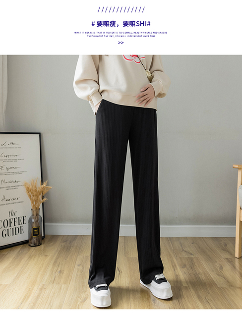 Wiosenne i jesienne kobiety w ciąży szenilowe sztruksowe spodnie szerokie nogawki spodnie dresowe nowe wyszczuplające spodnie haremowe legginsy - Wianko - 16