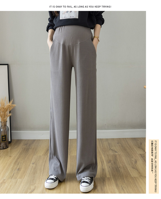 Wiosenne i jesienne kobiety w ciąży szenilowe sztruksowe spodnie szerokie nogawki spodnie dresowe nowe wyszczuplające spodnie haremowe legginsy - Wianko - 12