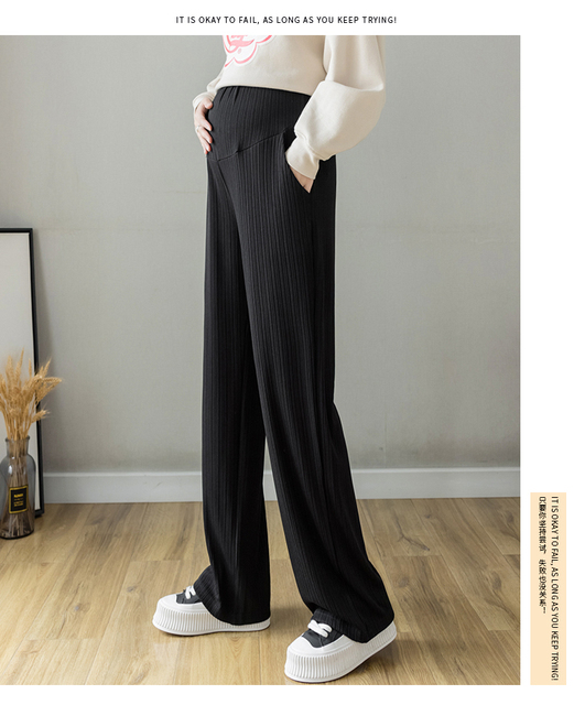 Wiosenne i jesienne kobiety w ciąży szenilowe sztruksowe spodnie szerokie nogawki spodnie dresowe nowe wyszczuplające spodnie haremowe legginsy - Wianko - 18