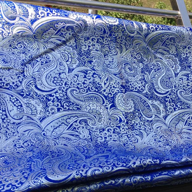 Afrykańska brokatowa tkanina żakardowa Paisley do szycia sukienek, szerokość 148cm - Wianko - 17