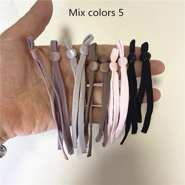 Opaski elastyczne mix kolorów z gumką: czarny, biały, żółty, różowy, zielony, czerwony, fioletowy - Wianko - 5