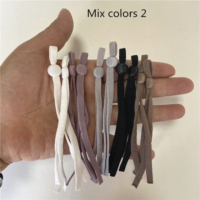 Opaski elastyczne mix kolorów z gumką: czarny, biały, żółty, różowy, zielony, czerwony, fioletowy - Wianko - 2