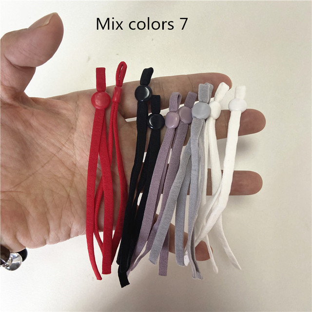 Opaski elastyczne mix kolorów z gumką: czarny, biały, żółty, różowy, zielony, czerwony, fioletowy - Wianko - 7