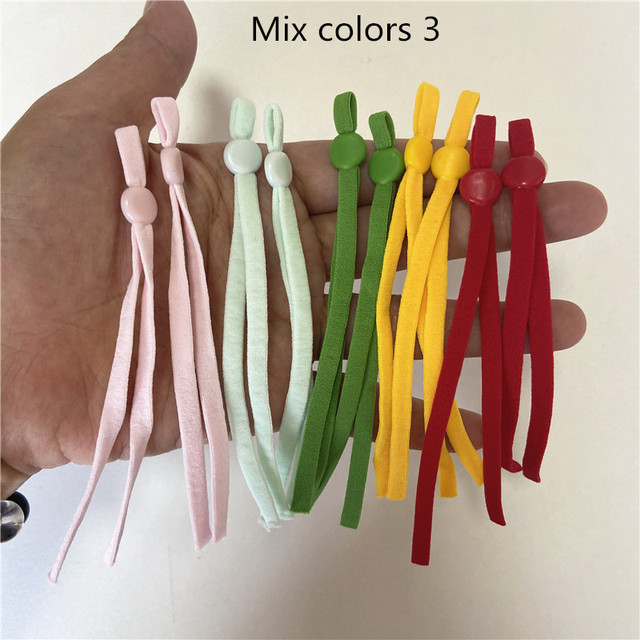 Opaski elastyczne mix kolorów z gumką: czarny, biały, żółty, różowy, zielony, czerwony, fioletowy - Wianko - 3