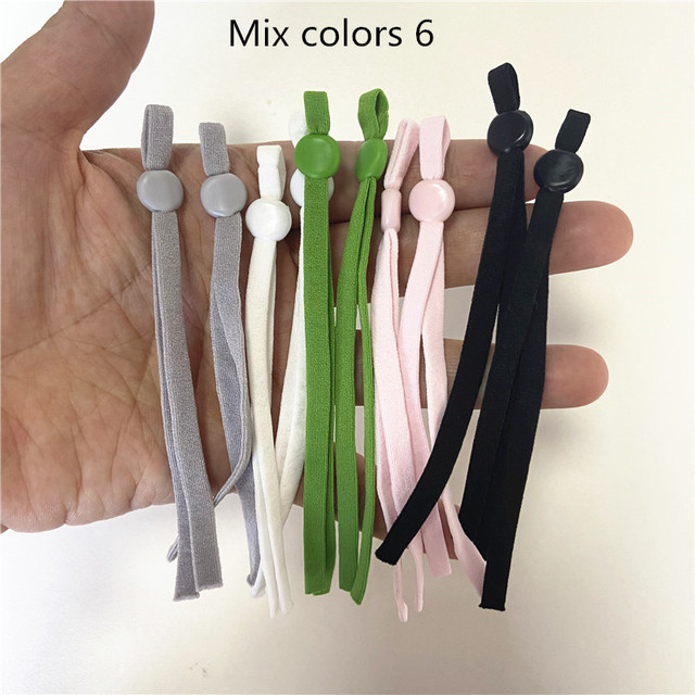 Opaski elastyczne mix kolorów z gumką: czarny, biały, żółty, różowy, zielony, czerwony, fioletowy - Wianko - 6