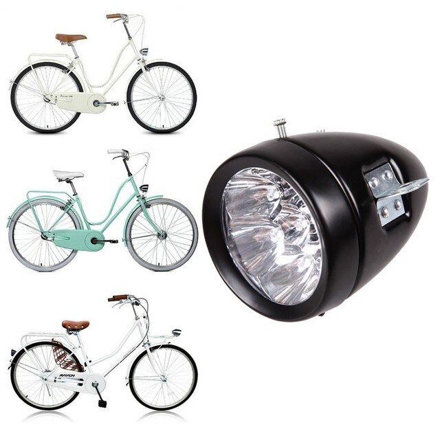 Lampa czołowa rowerowa Retro Vintage 6 LED regulowana 160° jazda na górskim rowerze - Wianko - 4