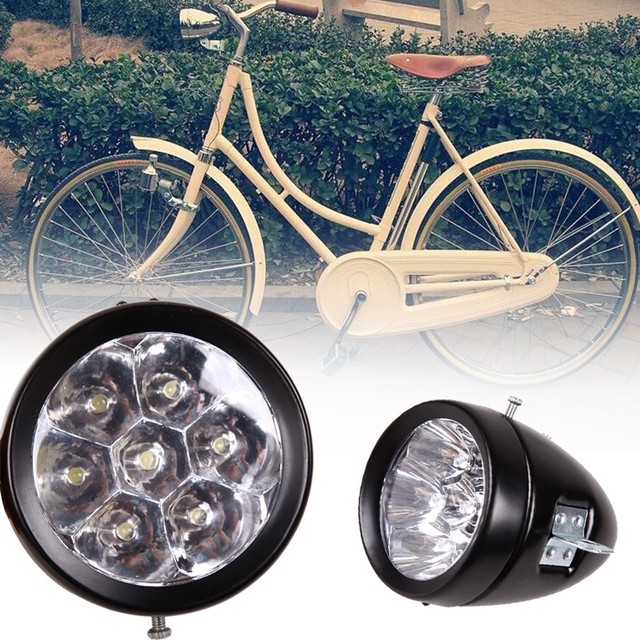 Lampa czołowa rowerowa Retro Vintage 6 LED regulowana 160° jazda na górskim rowerze - Wianko - 3