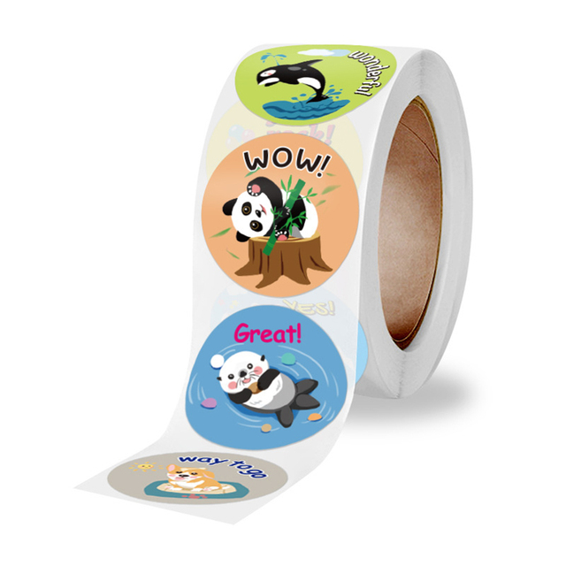 500 sztuk motywacyjnych naklejek papierniczych z uroczymi zwierzętami dla dzieci i nauczycieli - Wianko - 4
