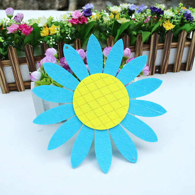 Słonecznik włóknina poliestrowa 23cm - podkładka z filcu do ręcznej pracy DIY dom i prezenty dla dzieci, lalka wisząca - Wianko - 7