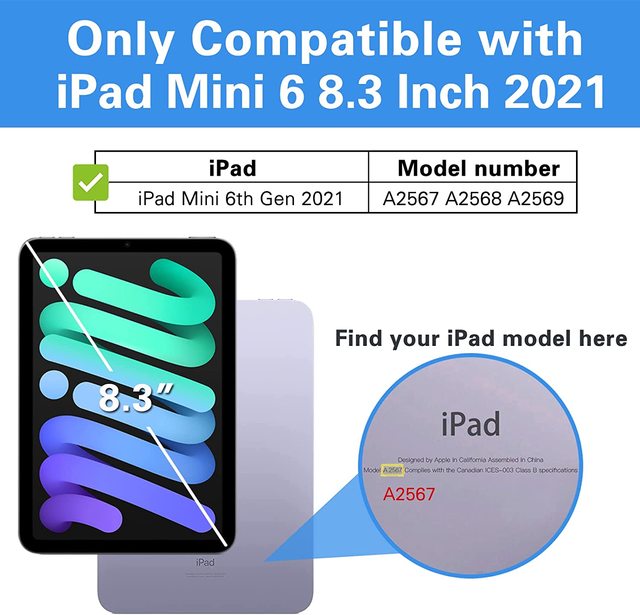 Obudowa na iPad Mini 6 Case 2021 z funkcją Push Bubble Fidget, Pop Its i podstawką - silikonowa pokrywa z paskiem na ramię - Wianko - 1