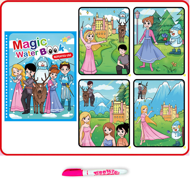 Magiczny Szkicownik Sensoryczny Cartoon Water - Zabawka Montessori dla Dzieci - Wianko - 20