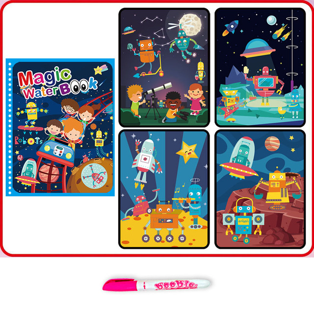 Magiczny Szkicownik Sensoryczny Cartoon Water - Zabawka Montessori dla Dzieci - Wianko - 8