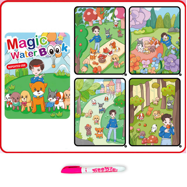 Magiczny Szkicownik Sensoryczny Cartoon Water - Zabawka Montessori dla Dzieci - Wianko - 16