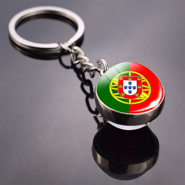 Flaga ozdoba południowa Europa Albania Andora Hiszpania Portugalia Włochy Grecja Malta - szklana zawieszka do kluczy w kształcie piłeczki - Wianko - 13
