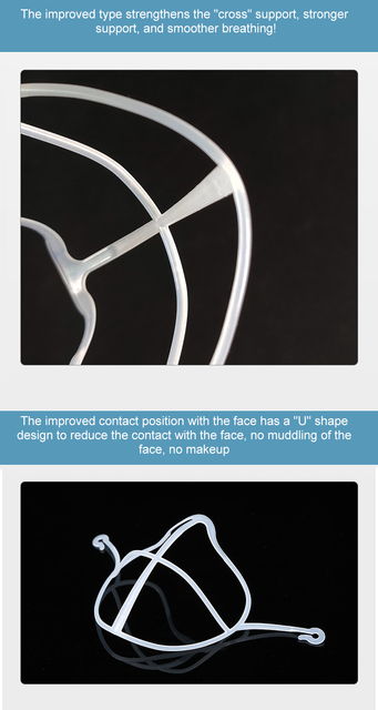Protable 3D usta maska wspornik pomocniczy z hakiem antypoślizgowym - 1/3/5/10 sztuk - Wianko - 4