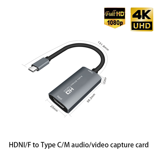 Karta przechwytywania wideo USB-C do HDMI 4K/1080P - nagrywanie transmisji na żywo - Wianko - 3
