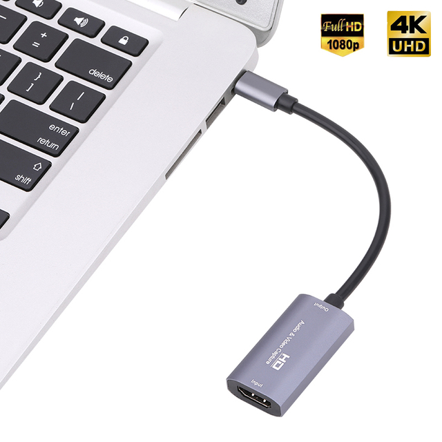 Karta przechwytywania wideo USB-C do HDMI 4K/1080P - nagrywanie transmisji na żywo - Wianko - 5