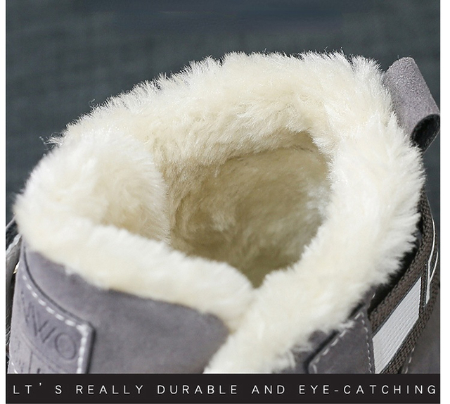 Futrzane buty damskie zimowe z platformą Chunky Sneakers - botki ciepłe pluszowe - Wianko - 4