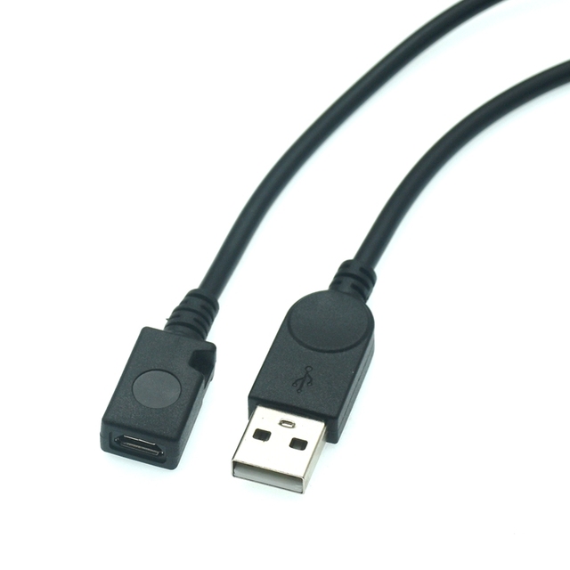 25cm Kabel przedłużający USB-C do USB 2.0, z gniazdem żeńskim typu C i męskim typu B 5-pin - Komputer i kable USB - Wianko - 5