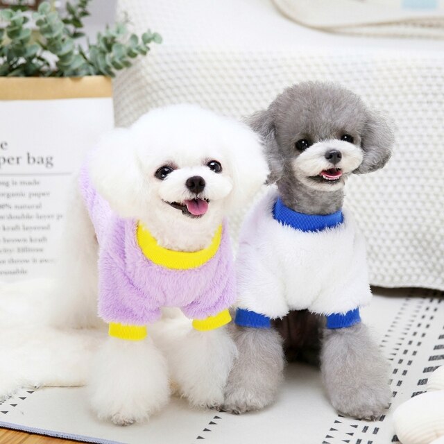 Płaszcz polarowy z nadrukami dla psów - zimowa odzież ciepła dla zwierząt domowych, kurtka buldog francuski, bluza pulowerowa - Wianko - 4
