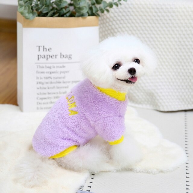Płaszcz polarowy z nadrukami dla psów - zimowa odzież ciepła dla zwierząt domowych, kurtka buldog francuski, bluza pulowerowa - Wianko - 6