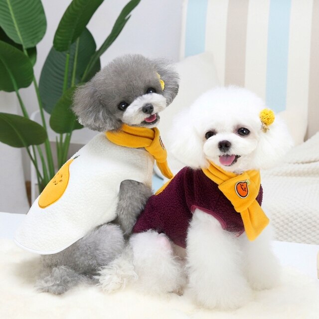 Płaszcz polarowy z nadrukami dla psów - zimowa odzież ciepła dla zwierząt domowych, kurtka buldog francuski, bluza pulowerowa - Wianko - 13